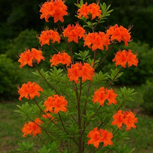 Mandarin Lights Azalea Starter Plant: Orange Flowering Shrub, Heat & Drought Tolerant