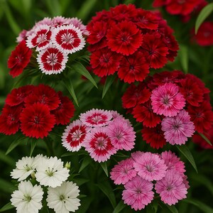 Sweet William Pinks Seeds: Mixed Colors Dianthus Barbatus, Heirloom Organic Non-GMO