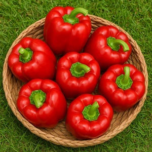 Big Red Sweet Bell Pepper Seeds: Non-GMO Heirloom Vegetable Seeds