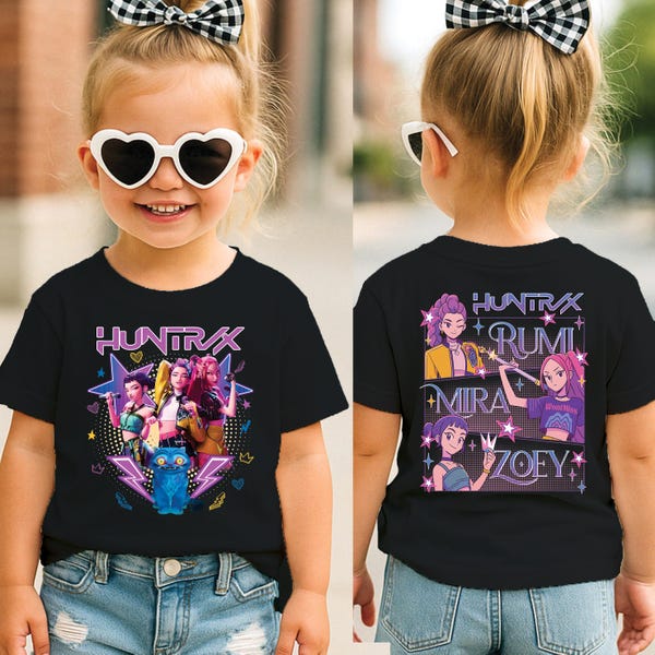 T-shirt Manches Courtes Kpop D-Demon H-Hunters - Pour Fille Et Garçon, Coton Confortable - Idéal Cosplay, Cadeau Fan
