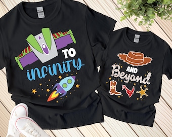 To infinity Family Matching Shirt, Disney Matching Tshirt, Birthday Gift Tshirt, Beyond Couple Top, Infinity Lover Shirt, Disney Friends Top