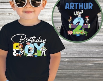 Custom Name Birthday Boy Tshirt, Birthday Boy Gift Top, Birthday Boy Party Shirt, Birthday Baby Shirt, Kids Birthday Matching Shirt