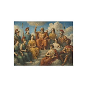 Mythical Gods Puzzle - 1000-Piece Jigsaw Puzzle of Greek Deities, Family Activity Game, Artwork for Home Decor, Unique Gift for Puzzle [...]
