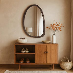 Asymmetrischer Wandspiegel - Moderner dekorativer Spiegel mit unregelmäßiger Form für Wohnzimmer, Schlafzimmer, Badezimmer