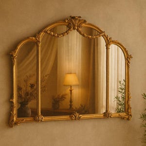 Vintage Gold Verzierter Wandspiegel: Rokoko Barock Design