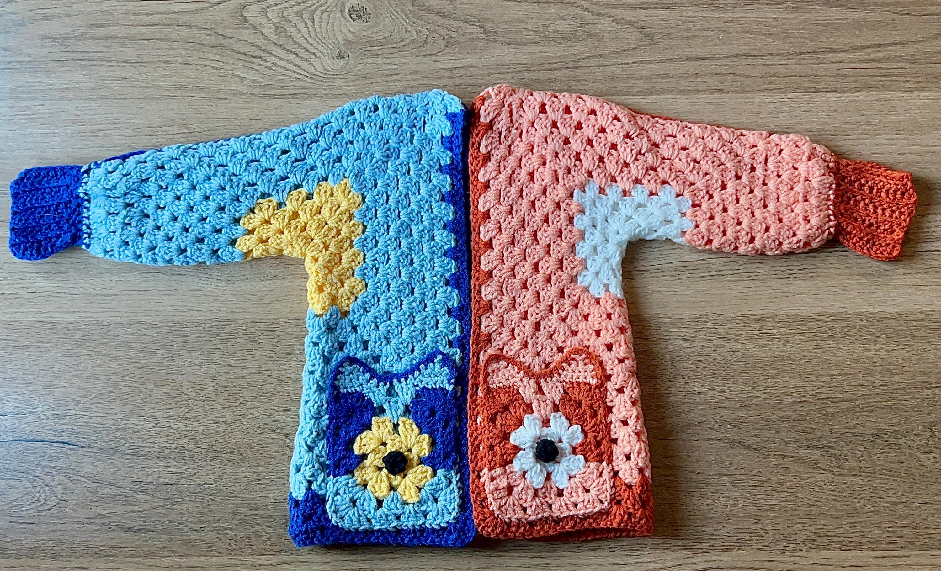 Handmade Crochet Bluey Cardigan | Adult Size | Character Hexagon