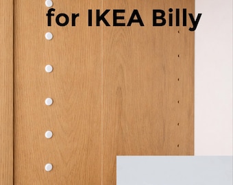 Shelf Hole Covers for IKEA BILLY – 100 Pack Hole Plugs – Bookcase Hole Fillers – Cabinet Hole Caps – Clean Minimal Look