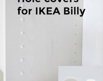 Coperture per fori IKEA BILLY – Tappi per fori per perni di mensole – Confezione da 100 tappi per fori di armadietti – Riempitivo per librerie – Organizzatore con finitura pulita
