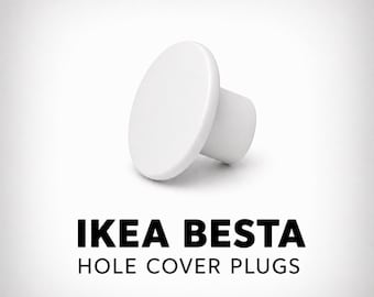IKEA BESTA Lochabdeckungen – Stopfen für Regallöcher – Billy-Regal-Lochfüller – Reparaturabdeckungen für Möbel – Schlichter, minimalistischer Look