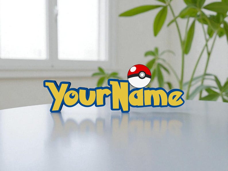 Pokemon Personalized Name Sign for Kids Room, Custom Anime Gamer Decor ...