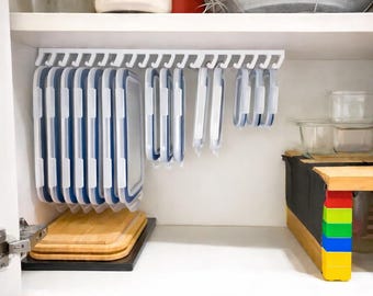 Supporto da parete per coperchi Costco – Porta coperchi Tupper universale IKEA 365+ – Portaoggetti per armadietti da cucina – Organizzatore salvaspazio