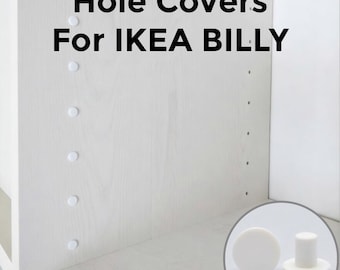 Coperture per fori IKEA BILLY – Tappi per fori per perni di mensole – Confezione da 100 tappi per fori di armadietti – Riempitivo per librerie – Organizzatore con finitura pulita