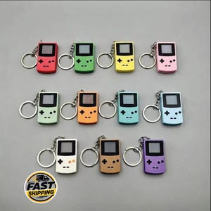 Mini Gameboy Keychain Retro Console, Bag Charm Portable Game, Keychain, 3D Printed