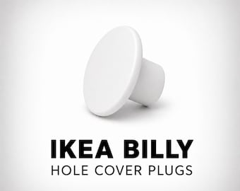 Coperture per fori IKEA BILLY – Tappi per fori di mensole – Riempitivi per fori di librerie Billy – Coperture per riparazioni di mobili – Look pulito e minimalista