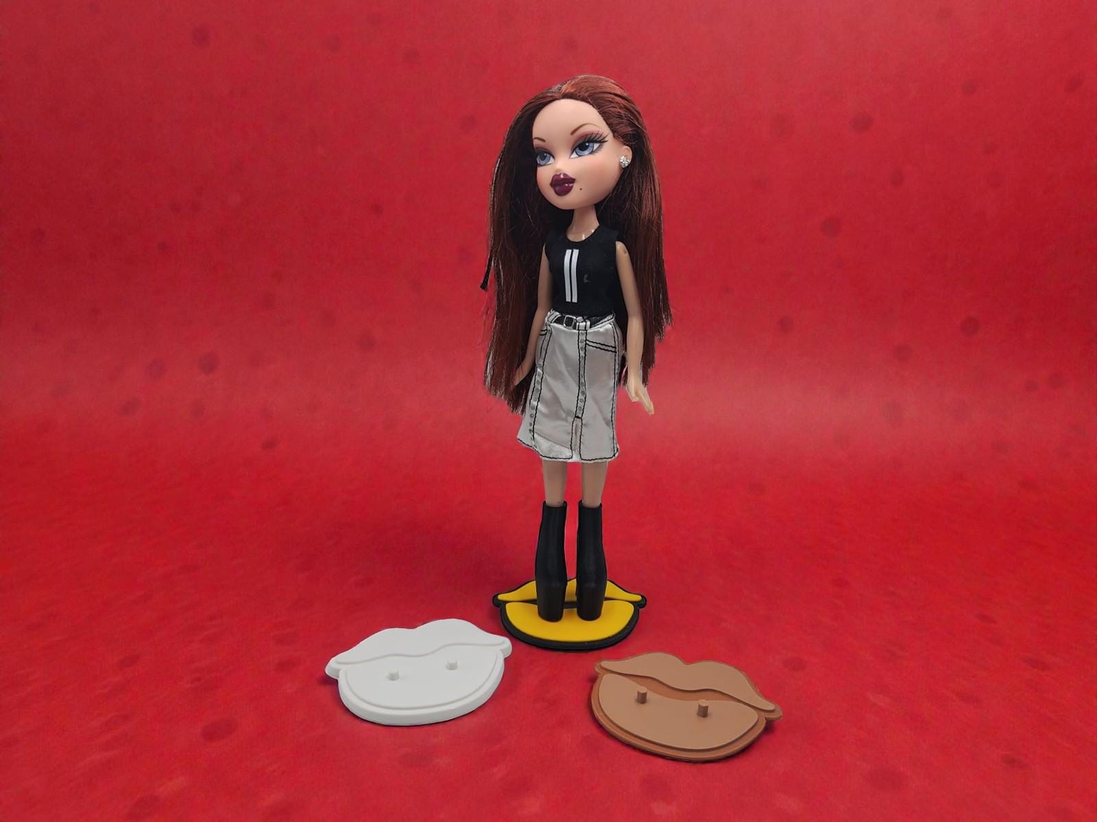Set 12 Supporti Regolabili Per Bambole E Modellini – Manichini In Plastica Nera Per Esposizione Di Bambole, Giocattoli E Action Figure – Fissi E Versatili