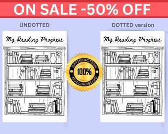 Bookshelf Reading Tracker Printable | Reading Challenge Log | A4 A5 Book Tracker Instant Download