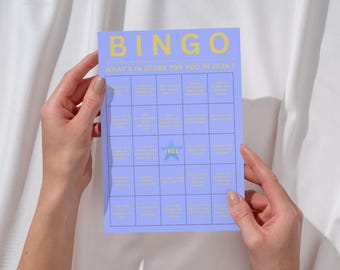 2026 Vision Board Bingo Printable | Canva Editable Goal Setting Game | New Year Manifestation Tracker