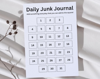 Daily Junk Journal Printable | Creative Journaling Page (A4 & A5)