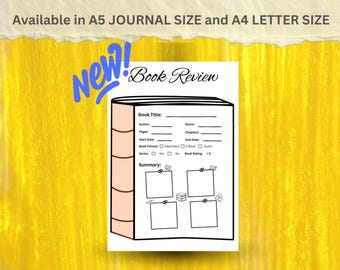 Book Review Printable | Reading Journal (Digital Download)