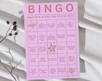 2026 Vision Board Bingo Template Editable Printable Bingo Card (Digital Download) Manifestation Tracker & New Year Party Game