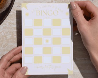 2026 Vision Board Bingo Printable | New Year Resolution Goal Setting Game | Digital Download