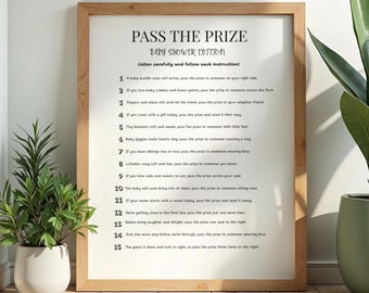 Baby Shower Pass the Prize Game Printable, Pass the Gift Baby Shower Activity, Baby Sprinkle Party Game, Unique Shower Game