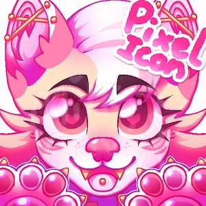 Icono Pixel Furry YCH - Comisión de retrato de personaje original, ilustración, fursona
