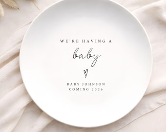 Custom Pregnancy Announcement Bowl Surprise Baby Reveal Gift For Husband Hidden Message for Future Grandparents Personalized Reveal Gifts