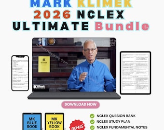 Mark Klimek Review BUNDLE Latest Video Lectures & PDF Guides for Next Generation NCLEX 2026