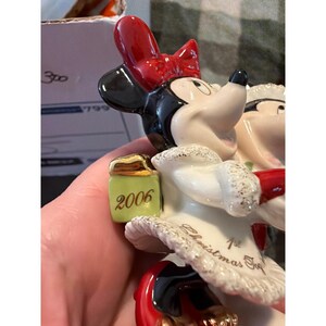 Lenox Disney Mickey Minnie Mouse 1st Christmas Together 2006 Figurine Porcelain image 4