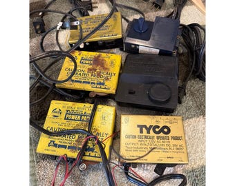 Vintage Tyco AHM HO Scale Model Railroad Power Pack Transformer Lot 6 Units