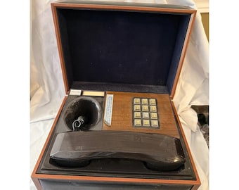 Vintage Deco-Tel Personal Telephone Wood Chest Push Button Mid Century Modern