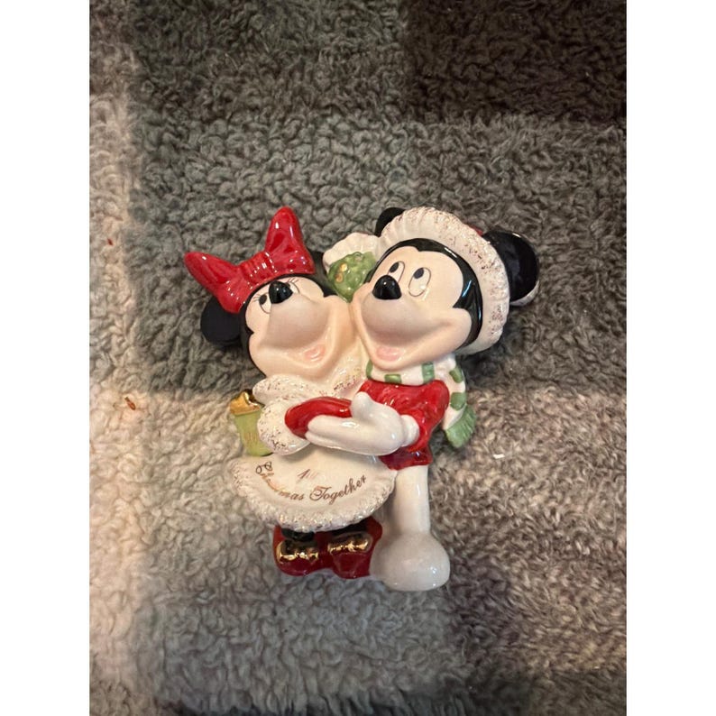 Lenox Disney Mickey Minnie Mouse 1st Christmas Together 2006 Figurine Porcelain image 1