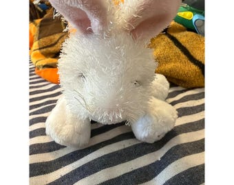 Ganz Webkinz Rabbit White Bunny Plush Stuffed Animal HS078 W Logo Classic Toy