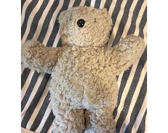 Vintage 1985 North American Bear Co Oatmeal Teddy Bear Beige Sherpa Plush Toy