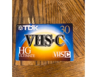 3 Pack TDK HG Ultimate VHS-C 30 Min High Grade Blank Video Cassette Tapes Sealed