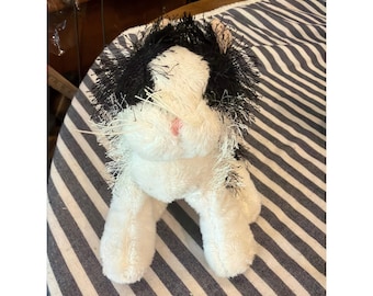 Ganz Webkinz Gato Blanco y Negro Peluche Esmoquin Animal de Peluche HM016 2005 Retro
