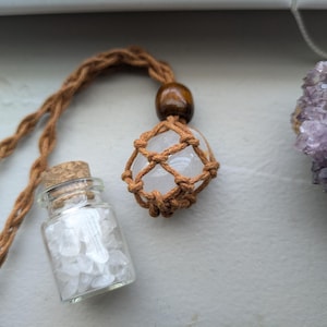 Clear quartz Crystal Necklace