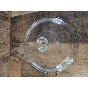 Pyrex G-1-C Klarglas Ersatzdeckel 8,5 Zoll rund Sunburst Center Vintage
