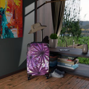 Floral Travel Suitcase with Colorful Design, Luggage for Vacation, Rolling Bag for Travel, Trendy Carry-On, Stylish Suitcase