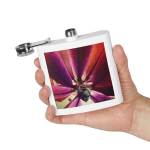 Floral Stainless Steel Flask: 6oz Outdoor Adventure Essential