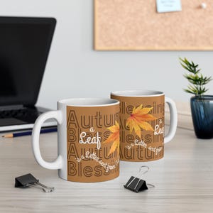 Autumn Blessings Mug: Cozy Fall Coffee Cup - Thanksgiving Decor