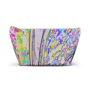 Bolsa de accesorios con diseño floral: bolsa de maquillaje organizadora de viaje colorida