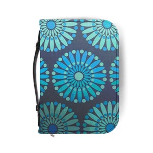 Floral Print PU Leather Bible Cover Case: Christian Gift