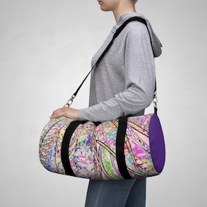 Colorful Abstract Duffel Bag - Perfect for Gym, Travel, and Weekend Adventures | Stylish Workout Bag, Sports Duffel, Travel Companion, [...]