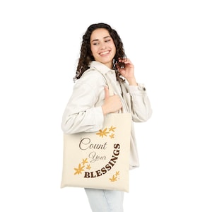 Blessings Canvas Tote Bag: Eco-Friendly Reusable Shopping Bag