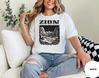 Zion National Park Utah Mountain Graphic Tee – Vintage Nature Adventure Shirt