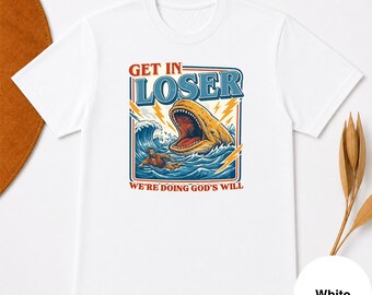 Christian Jonah Whale Shirt, Bible Humor Graphic Tee, Faith Based Apparel
