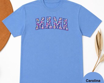 Floral Mama Shirt, Wildflower Graphic Tee, Cottagecore Mom Life Apparel