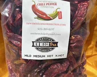 hatch, nm red chile pods -1 lbs sun dried